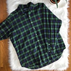 Ralph Lauren 'Blake' Green Flannel Button Down